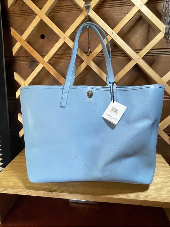 Kurt Geiger Handbags - NWT Pristine Kurt Geiger London Pastel Blue Saffiano -Style 100% Leather Tote